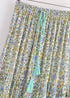 Boho Skirts in Esme Flower in Green For Women